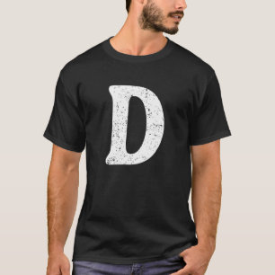 Retro Letter D Hauptstadt Alphabet Monogramm T-Shirt