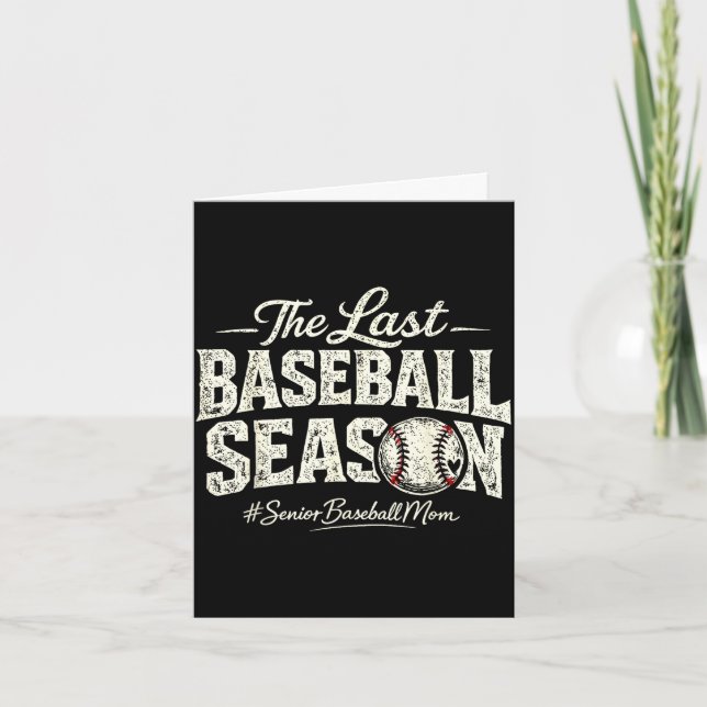 Retro letzte Baseball-Saison Senior Baseball-Mutte Karte (Vorderseite)