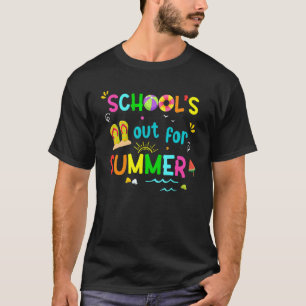 Retro letzter Schultag Schule schließt für den Som T-Shirt