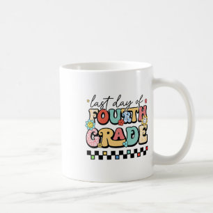 Retro Letzter Tag der vierten Klasse Kinder Senior Kaffeetasse