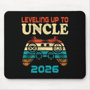 Retro Level Aufstieg zum Onkel 2026 Schwangerschaf Mousepad