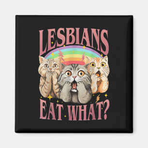 Retro LGBT essen was Cat Lesbian Pride Monat gleic Magnet