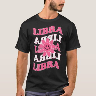 Retro Libra für Frauen Zodiac Libra Oktober Birthd T-Shirt