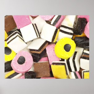 Retro Licorice Candy Poster