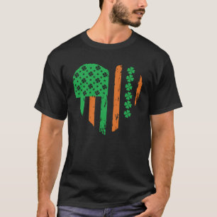 Retro Liebe American Irish Flag Herz St Patrick's T-Shirt