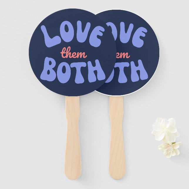 Retro Liebe beide Pro Life Mama Ungeborenes Baby Fächer (Vorne und Hinten)