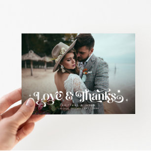Retro Liebe & Danke-Overlay Text Wedding Danke