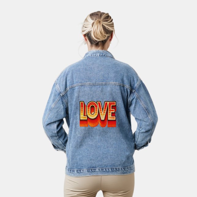Retro Liebe Denim Jacket Jeansjacke (Modell)