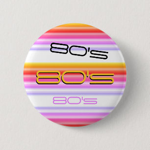 Retro-Liebe der 80er Jahre Der Achtzigerjahre Rege Button