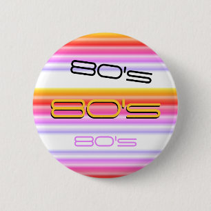 Retro-Liebe der 80er Jahre Der Regenbogen der 80er Button
