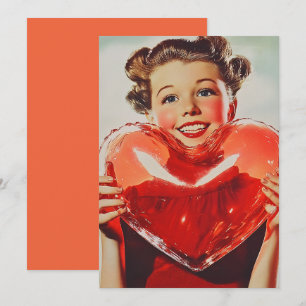 Retro-Liebe: Herzensglühen der 1950er Einladung