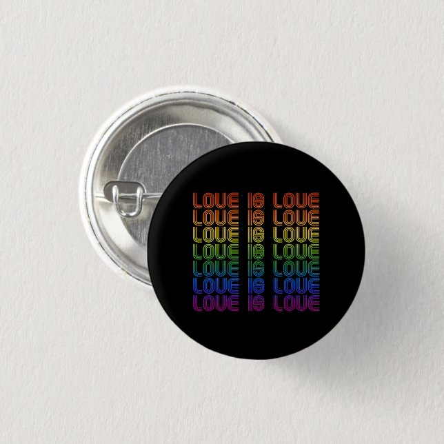 Retro-Liebe ist Liebe Button (Vorne & Hinten)