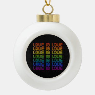 Retro Liebe ist Liebe Keramik Kugel-Ornament