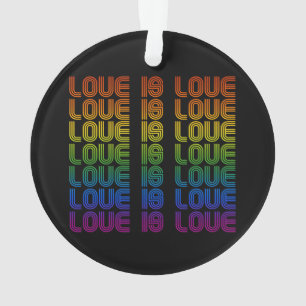 Retro Liebe ist Liebe Ornament