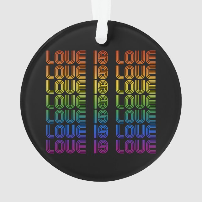 Retro-Liebe ist Liebe Ornament (Rückseite)
