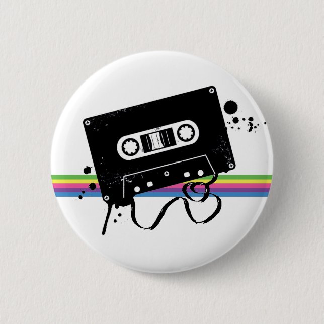 Retro Liebe-Knopf Button (Vorderseite)