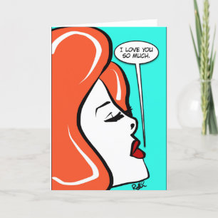 Retro Liebe Orange Karte