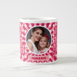 Retro Liebe Sie Mama Personalisiert Foto Mütter Ta Jumbo-Tasse