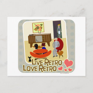 Retro-Liebe-Slogan zum Leben erwecken Postkarte