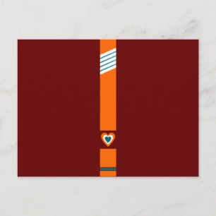 Retro-Liebe Streifen Postkarte