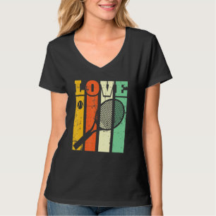 Retro-Liebe Tennis Coach Schläger Schläger Netz Vi T-Shirt