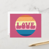 Retro-Liebe Typografie auf Vintagen Sonnenuntergan