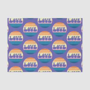 Retro-Liebe Typografie auf Vintagen Sonnenuntergan Seidenpapier
