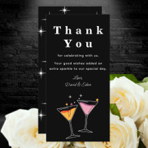 Retro Liebe und Dank an Black and White Wedding