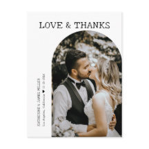 Retro Liebe und Dank Weißer Bogen Foto Hochzeit