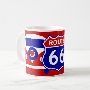 Retro Liebe und Friedenscamper Van Life Kaffeetasse