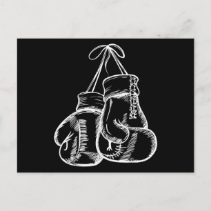 Retro-Liebe Weiße Boxhandschuhe Geschenke Boxer-Ge Feiertagspostkarte