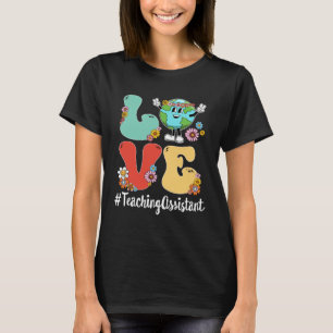 Retro-Liebe Welt-Erde-Tag 2023 Lehrassistent T-Shirt