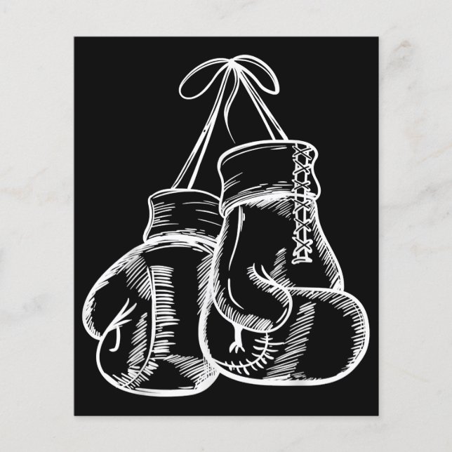 Retro Liebe White Boxing Gloves Geschenke Boxer Ge (Vorderseite)