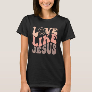 Retro-Liebe wie Jesus glücklich gegenüberstehen äs T-Shirt