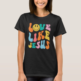 Retro-Liebe wie Jesus lächeln Gesicht ästhetische  T-Shirt