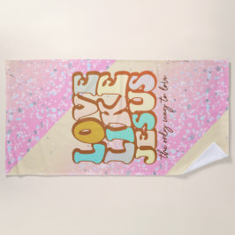 Retro-Liebe wie Jesus Strandtuch