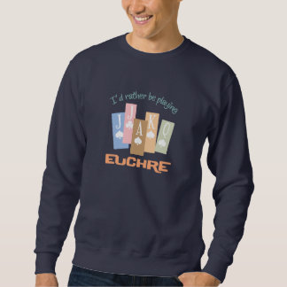 Retro Lieber Euchre Spielen Sweatshirt