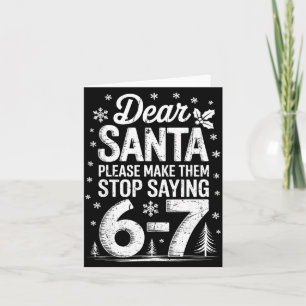 Retro Lieber Santa Bitte Mach Dass Sie Aufhören Zu Karte