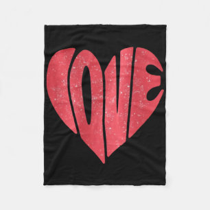 Retro-Liebesherz Valentinstag Süßer Valentinstag L Fleecedecke