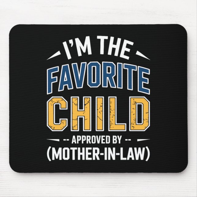 Retro Lieblingskind Schwiegermutter genehmigt Mousepad (Vorne)