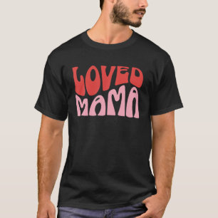 Retro liebte Mama Wave Ästhetische Vintage Grafik T-Shirt