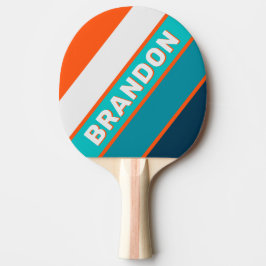 Retro Lifeguard Fettgestreift mit Namen Tischtennis Schläger
