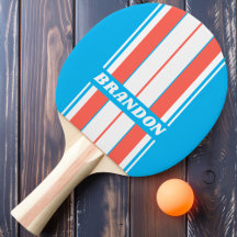 Retro Light Sky Blue Board Streifen mit Namen