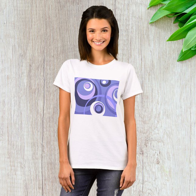 Retro Lila Abstrakter Art T - Shirt (Von Creator hochgeladen)