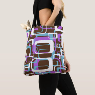 Retro Lila Brown 60er Muster