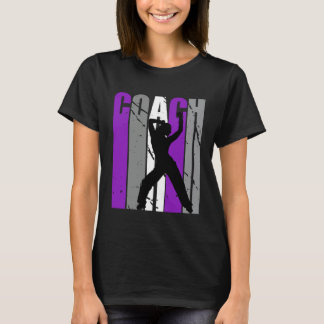 Retro Lila Dance Coach Womens Birthday Team Squash T-Shirt