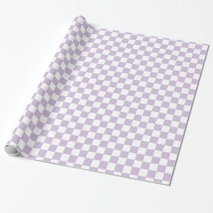 Retro Lila Karo Geschenkpapier