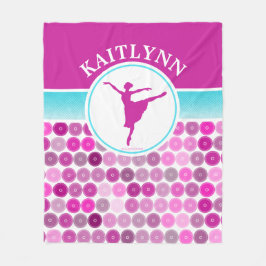 Retro lila Kreis-Ballett-Tänzer durch Golly Fleecedecke