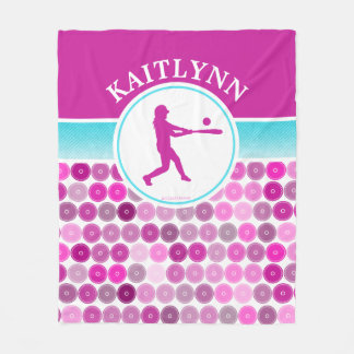 Retro Lila Kreise Softball von Golly Girls Fleecedecke