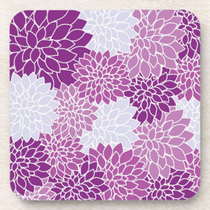 Retro Lila Lilac Dahlia Untersetzer